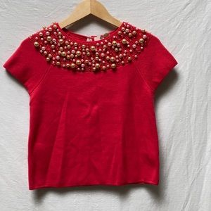 Moth for Anthropologie Beaded Sweater